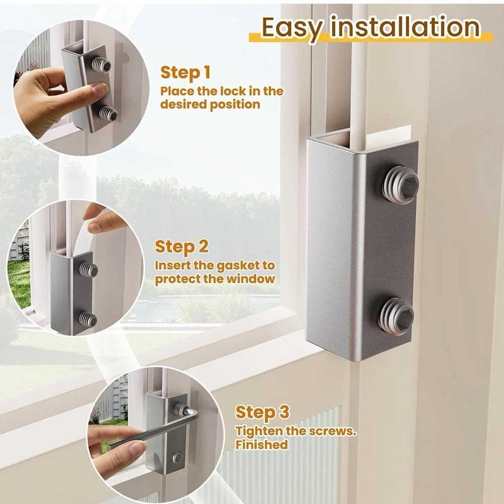 Linvivon Cat Window Door Insert Adjustable 31-36in Magnetic 4 Lock Modes NOB